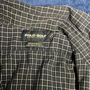 Ralph Lauren Polo Golf Navy and Green Checkered Shirt